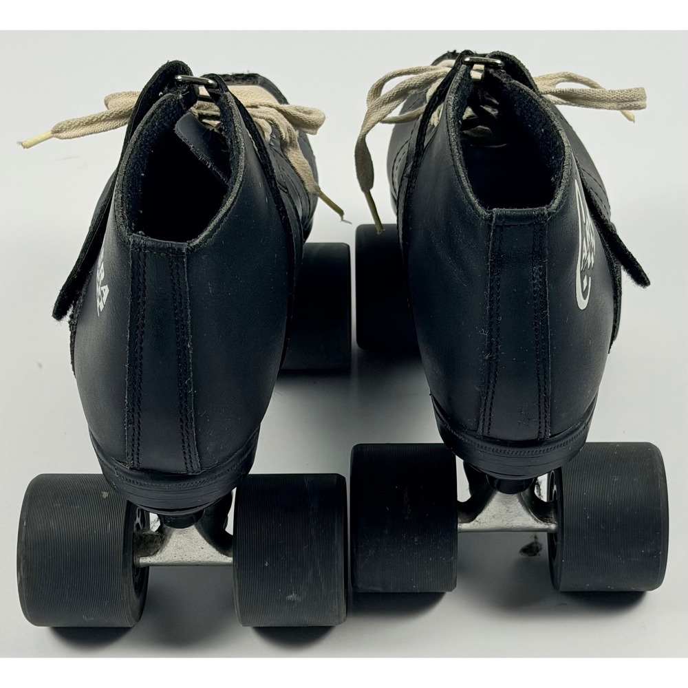 Riedell Carrera Roller Skates Black Speed Quad Skates Hyper 95A Wheels Size 9 - Picture 2 of 10